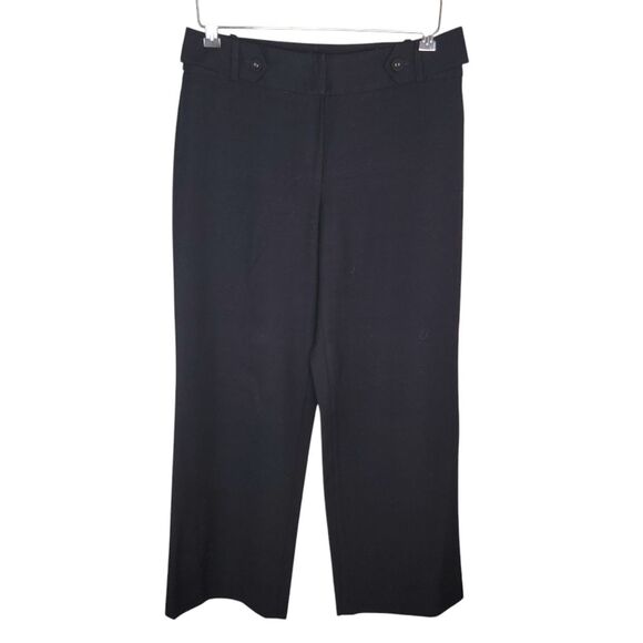 Talbots Black Wide Leg Wool Blend Dress Pants Slacks Size 6 - Picture 1 of 5